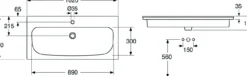 Gustavsberg artic servant 100 cm
