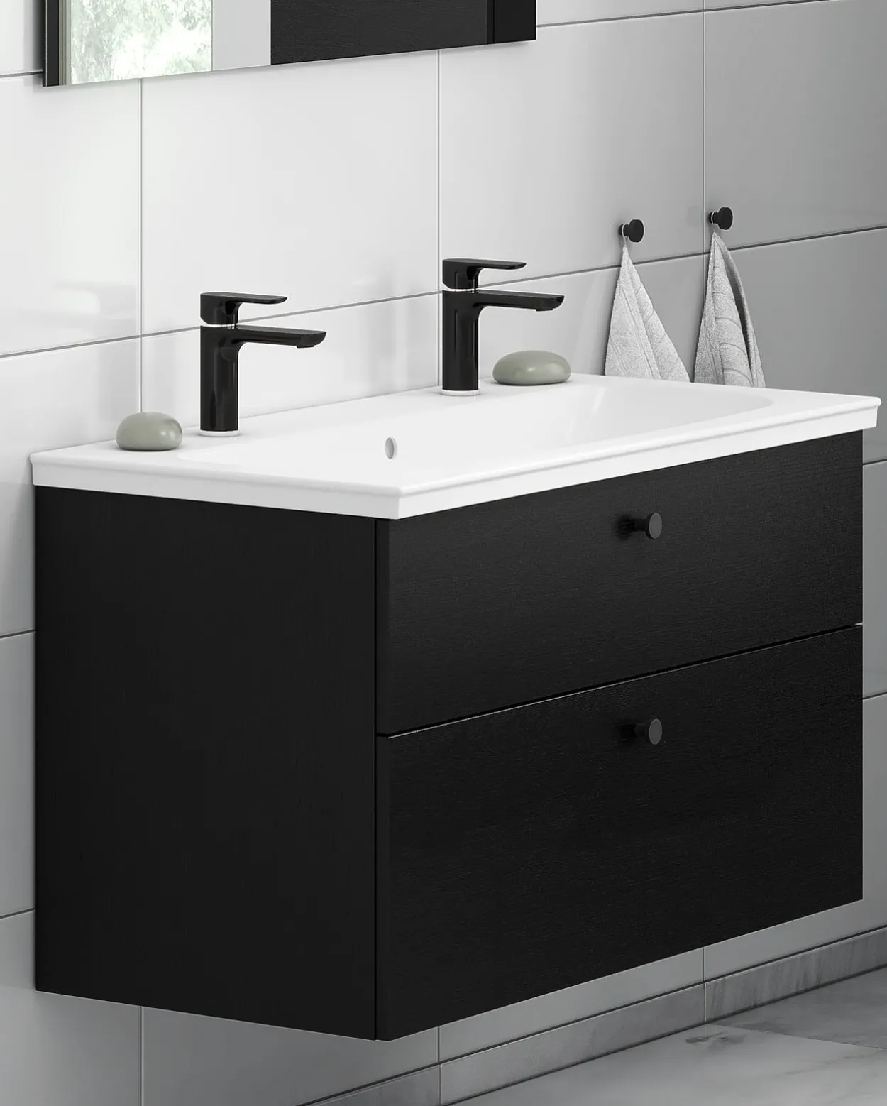Gustavsberg artic servant 100 cm med 2 armaturhull