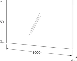 Gustavsberg artic 4880 speil 100 cm