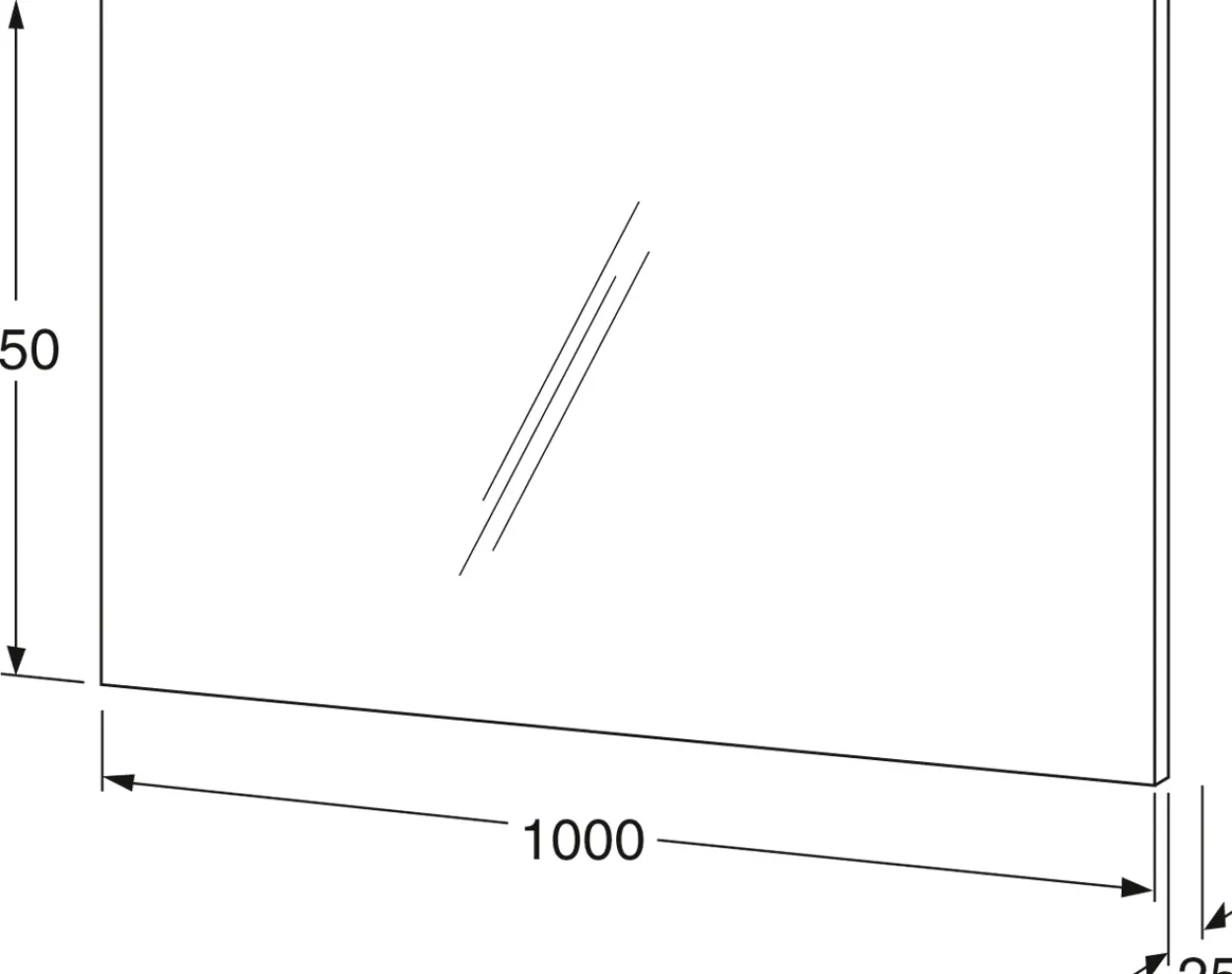 Gustavsberg artic 4880 speil 100 cm