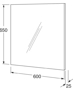 Gustavsberg artic 4880 speil 60 cm