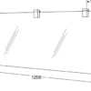 Gustavsberg artic 4880 speil 120 cm m/lys