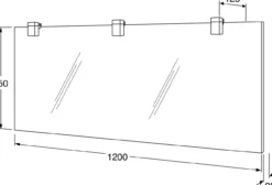 Gustavsberg artic 4880 speil 120 cm m/lys