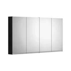 Gustavsberg artic speilskap 120 sort ask finer m/underbelysning & stikk