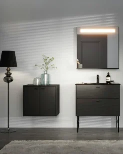 Gustavsberg artic veggskap 60x39 sort ask finer