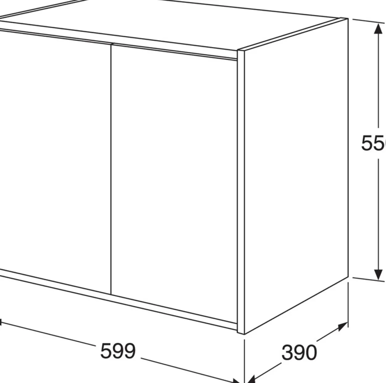 Gustavsberg artic veggskap 60x39 sort ask finer