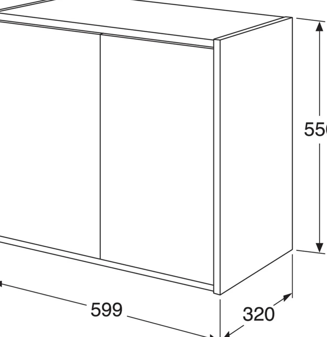 Gustavsberg artic veggskap 60x32 sort ask finer