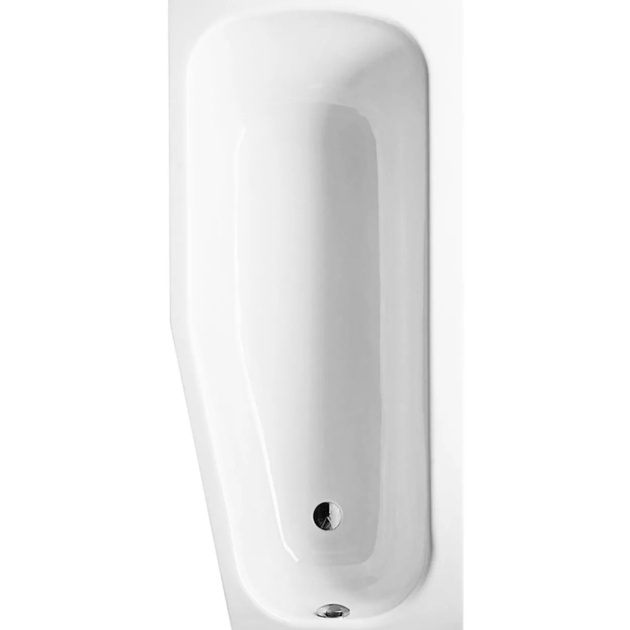 Gustavsberg 2580 badekar høyre f/innbygning m/hull til overløp, hvit