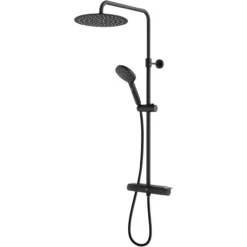 Gustavsberg estetic round dusjsett m/termostat matt sort