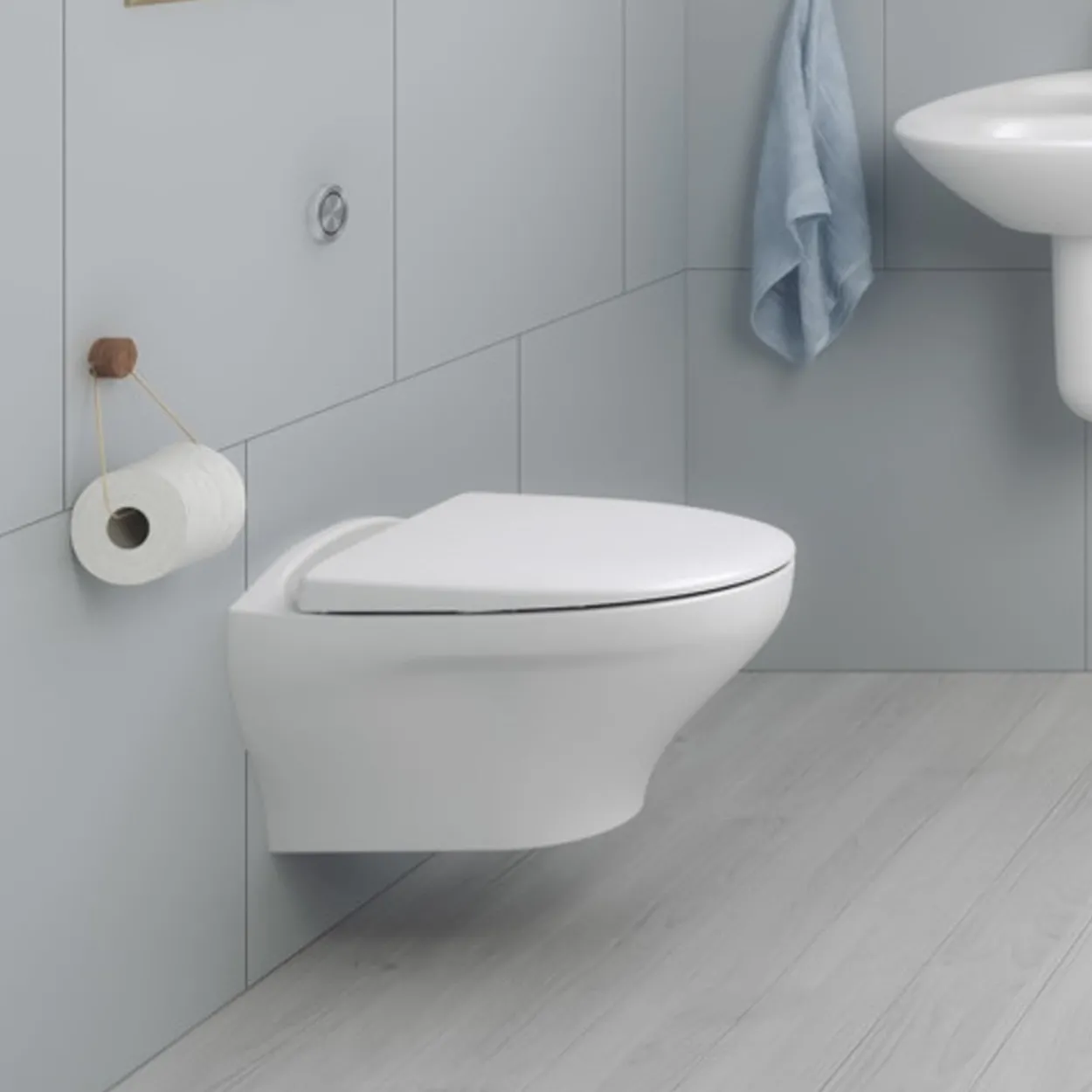 Gustavsberg estetic 8330 veggskål inkl. sete, hvit ceramicplus