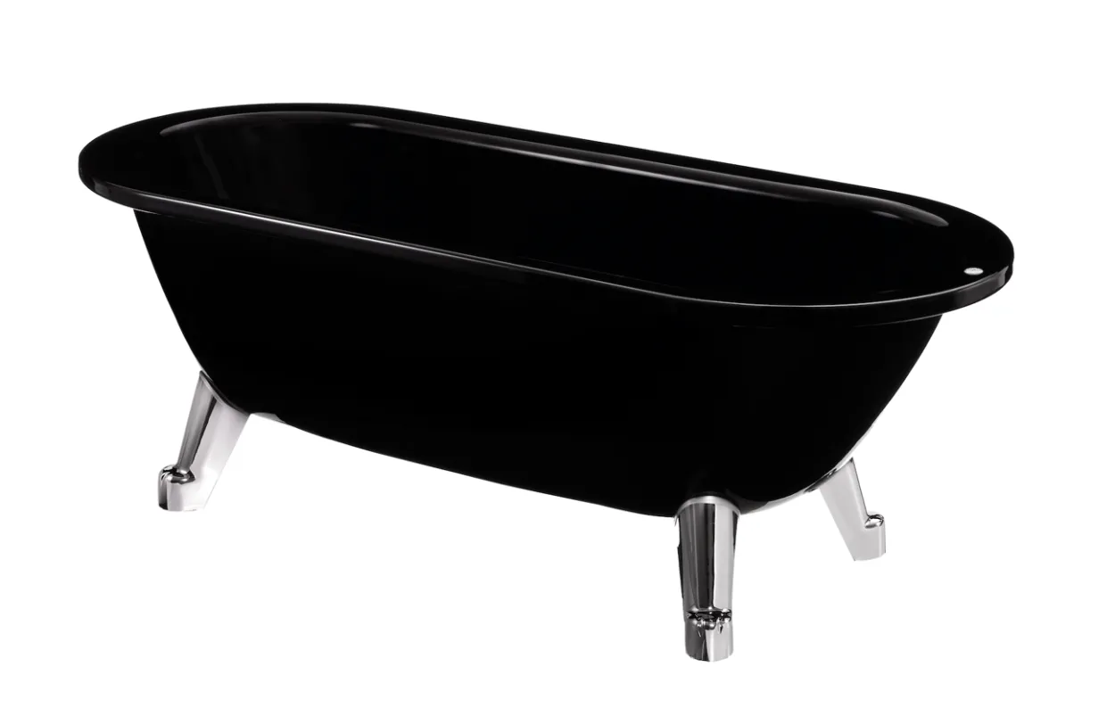 Gustavsberg 6316 frittstående badekar u/bensett sort