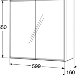 Gustavsberg graphic speilskap 60 cm grønn