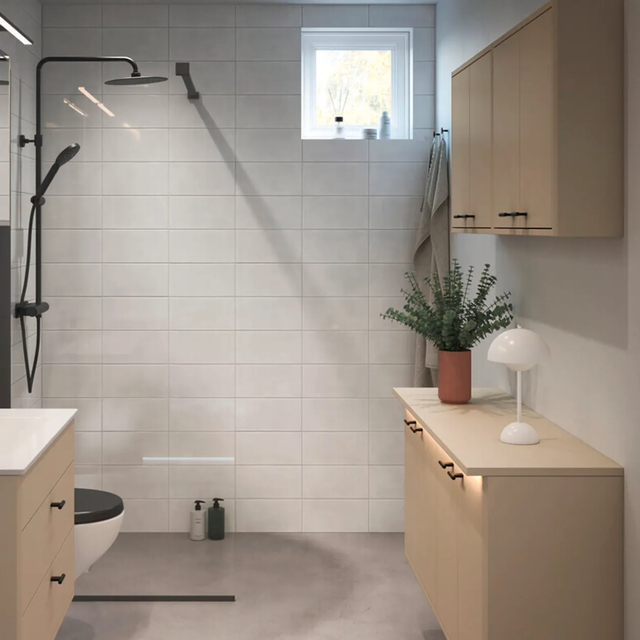 Gustavsberg graphic veggskap 60x32 beige