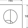 Gustavsberg matt krom trykkplate