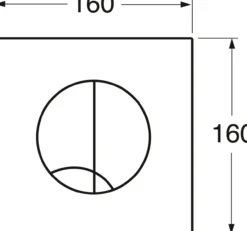 Gustavsberg matt krom trykkplate