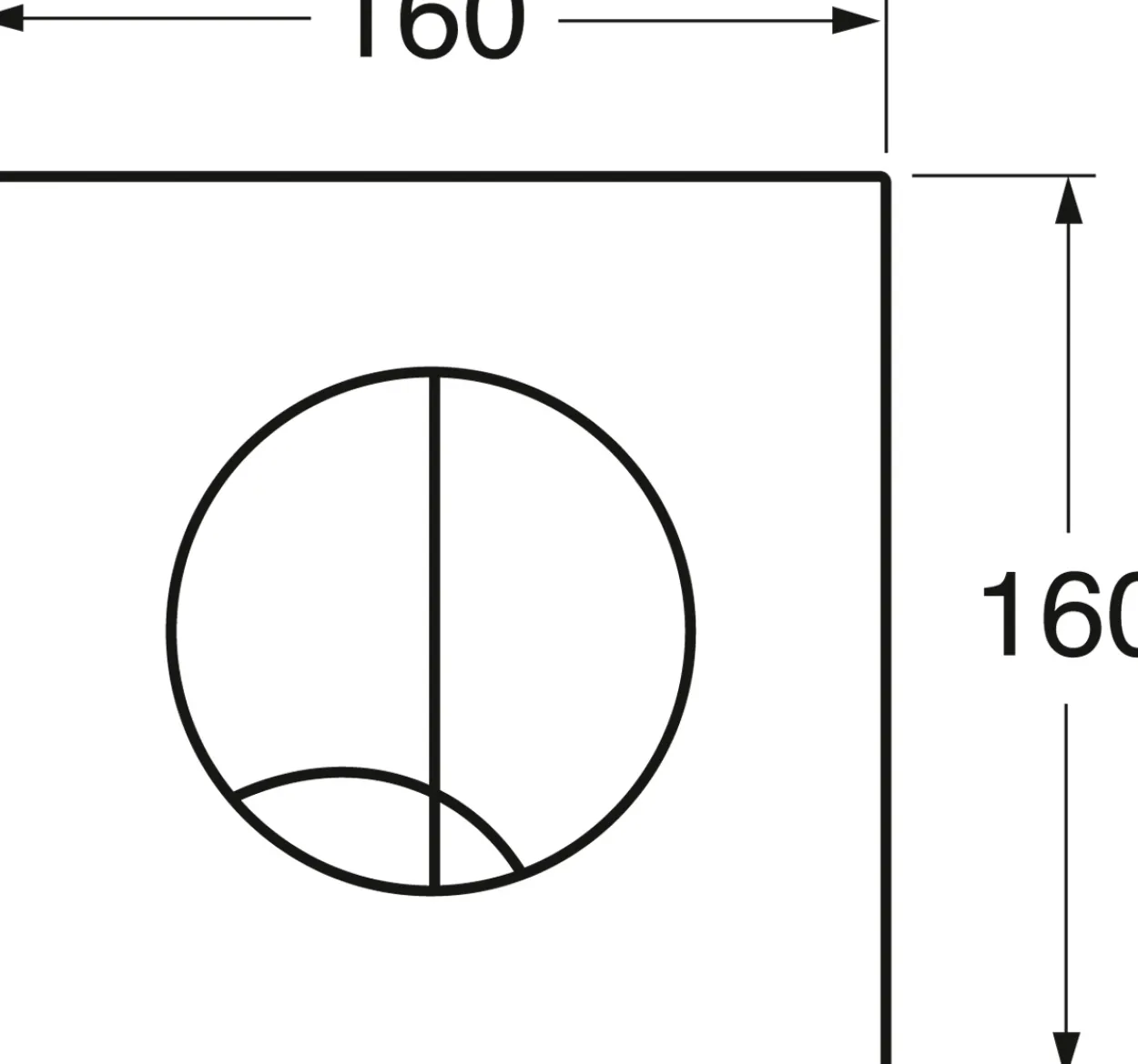 Gustavsberg matt krom trykkplate