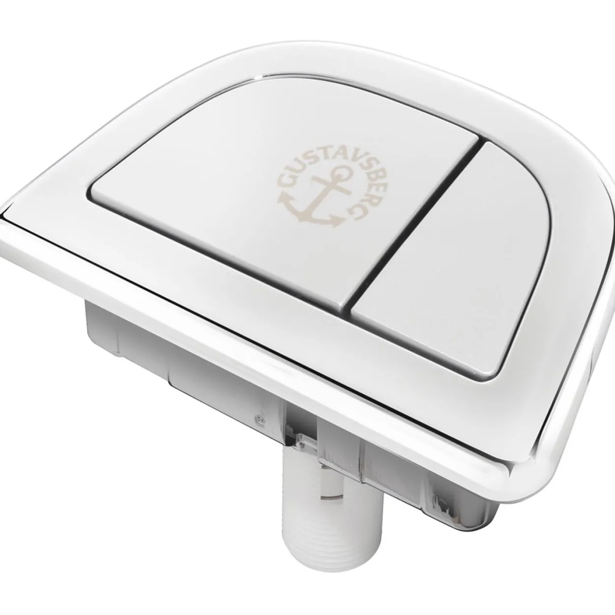 Gustavsberg nautic knapphus flat duo flush
