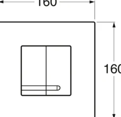 Gustavsberg triomont xs trykkplate dobbelspyling hvit