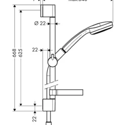 Hansgrohe croma 100 1jet dusjsett