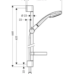 Hansgrohe croma 100 multi dusjsett