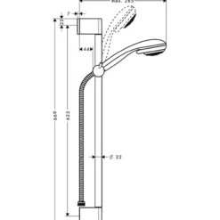 Hansgrohe crometta 85 vario dusjsett 65 cm