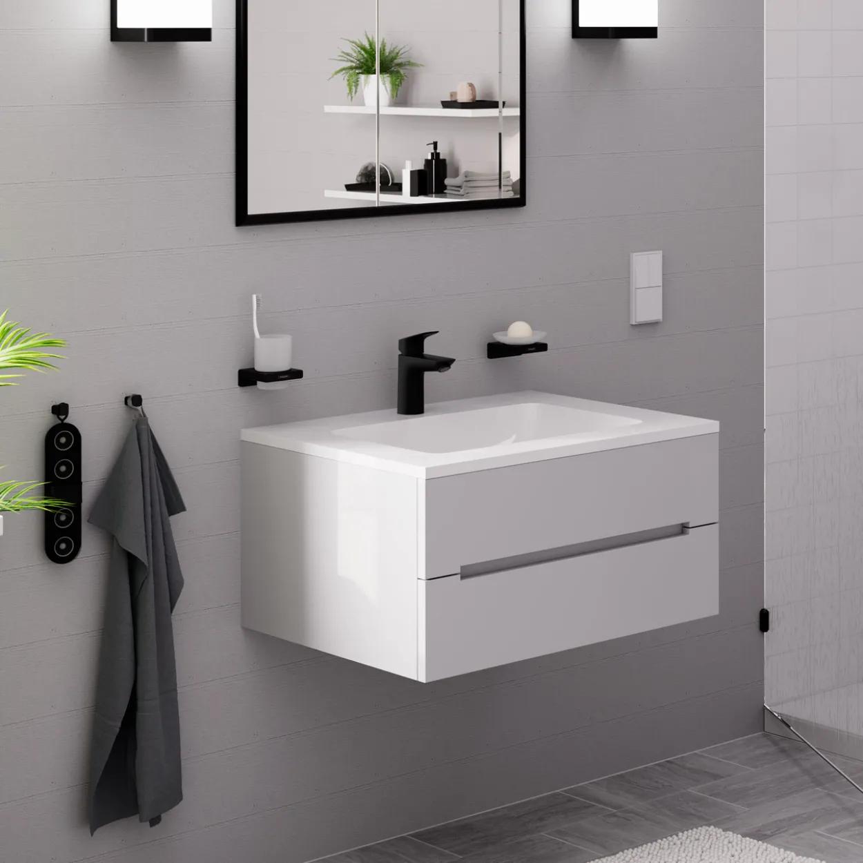 Hansgrohe logis 100 servantarmatur coolstart matt sort