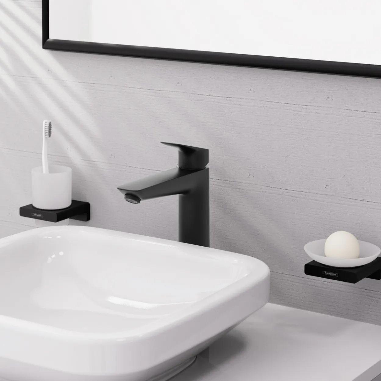 Hansgrohe logis servantbatteri 190 matt sort