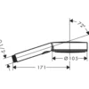 Hansgrohe pulsify select s 105 3-spray hånddusj matt sort