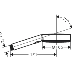Hansgrohe pulsify select s 105 3-spray hånddusj matt sort