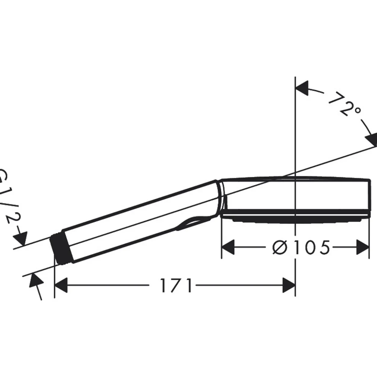 Hansgrohe pulsify select s 105 3-spray hånddusj matt sort