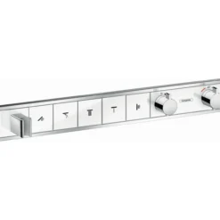 Hansgrohe rainselect dusjtermostat til innbygging 5 uttak hvit/krom