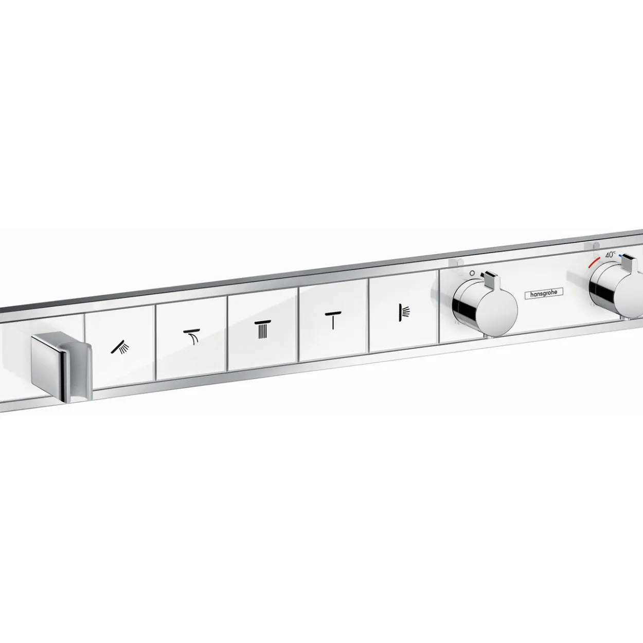 Hansgrohe rainselect dusjtermostat til innbygging 5 uttak hvit/krom