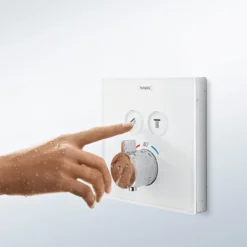 Hansgrohe showerselect glass dusjtermostat til innbygging 2 uttak