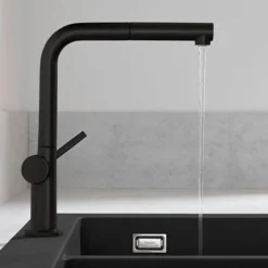 Hansgrohe talis m54 kjøkkenarmatur m/uttrekk matt sort