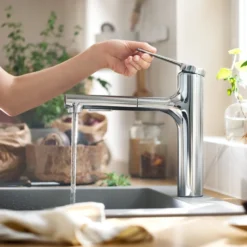 Hansgrohe zesis m33 kjøkkenarmatur 160 krom m/uttrekk