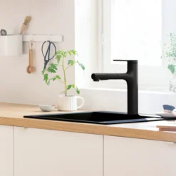 Hansgrohe zesis m33 kjøkkenarmatur 160 matt sort m/uttrekk