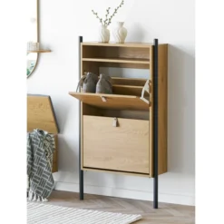 House nordic skoskap look eik 62x26x118