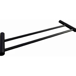 House rio black dobbel håndklestang 60 cm, matt sort
