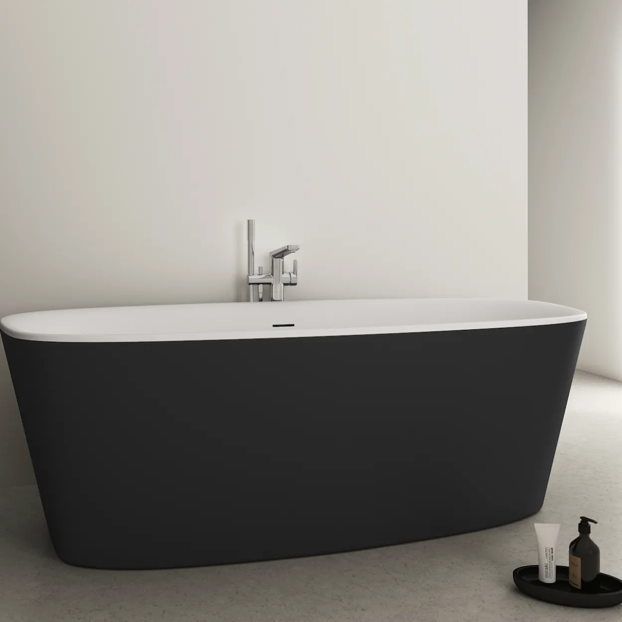 Ideal standard dea badekar 180x80 frittstående matt sort
