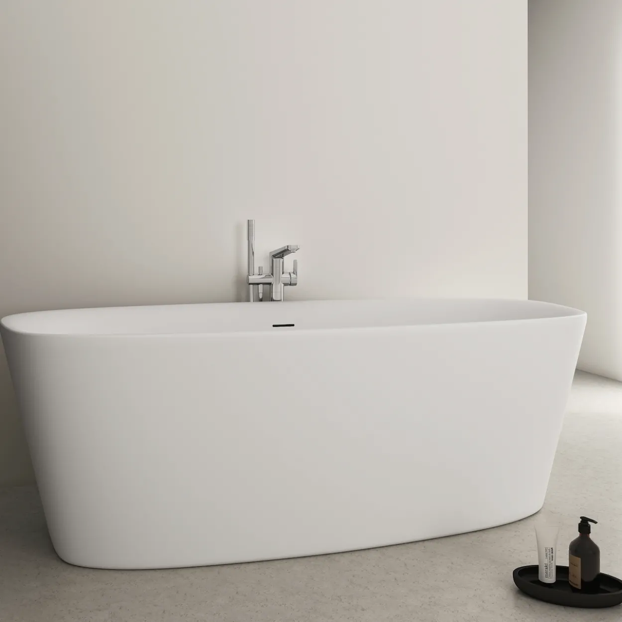 Ideal standard dea badekar 180x80 frittstående matt hvit