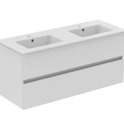Ideal standard eurovit 2.0/ulysse baderomsmøbel 1215x455 m/dobbelservant glossy white