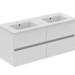 Ideal standard eurovit 2.0/ulysse baderomsmøbel 1215x455 m/dobbelservant glossy white