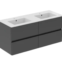 Ideal standard eurovit 2.0/ulysse baderomsmøbel 1215x455 m/dobbelservant mid grey