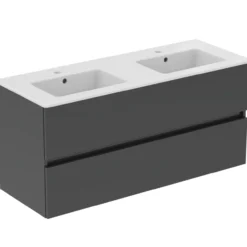 Ideal standard eurovit 2.0/ulysse baderomsmøbel 1215x455 m/dobbelservant mid grey