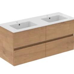 Ideal standard eurovit 2.0/ulysse baderomsmøbel 1215x455 m/dobbelservant natural oak