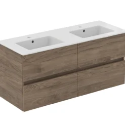 Ideal standard eurovit 2.0/ulysse baderomsmøbel 1215x455 m/dobbelservant flint hickory
