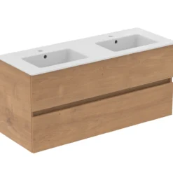 Ideal standard eurovit 2.0/ulysse baderomsmøbel 1215x455 m/dobbelservant natural oak