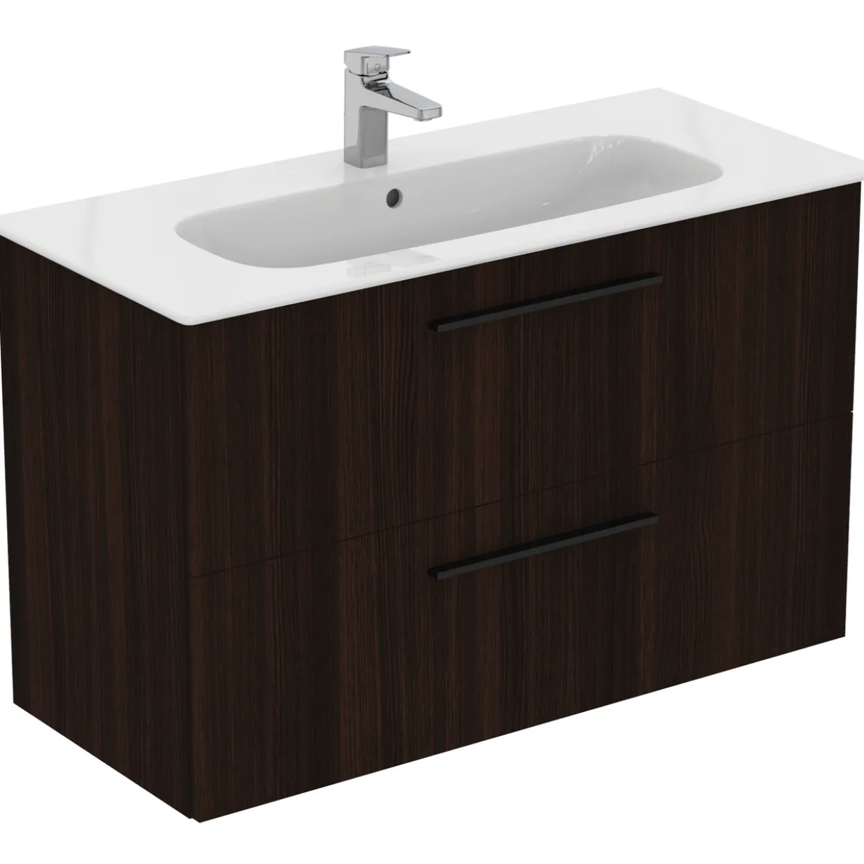 Ideal standard i.life a baderomsmøbel 1040x460 coffee oak m/sort håndtak