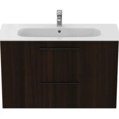 Ideal standard i.life a baderomsmøbel 1040x460 coffee oak m/sort håndtak