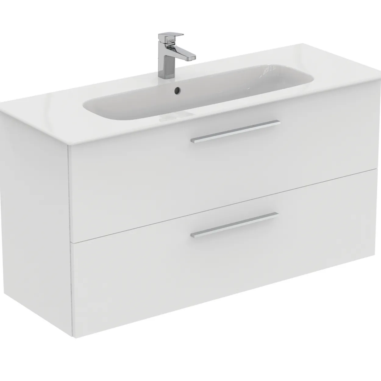 Ideal standard i.life a baderomsmøbel 1240x460 matt hvit m/krom håndtak